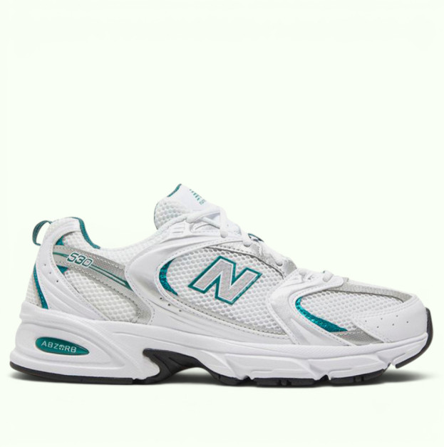 New Balance 530 White Silver Green (MR530AB)