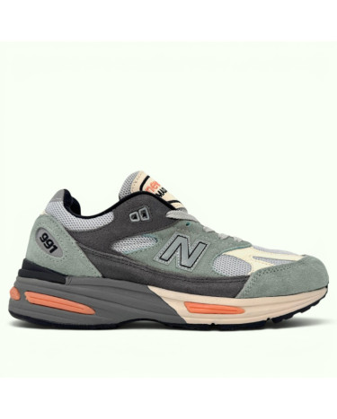New Balance 991v2 Made In England Silver Blue Turbulence (U991SG2)