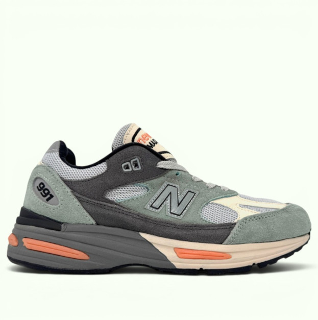 New Balance 991v2 Made In England Silver Blue Turbulence (U991SG2)